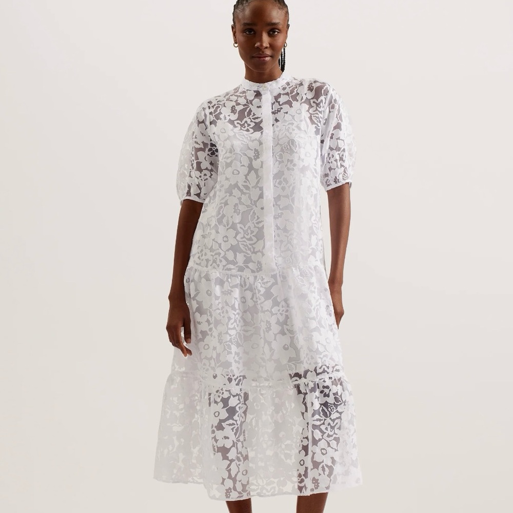 TED BAKER LONDON — Elegant White Lace Dress